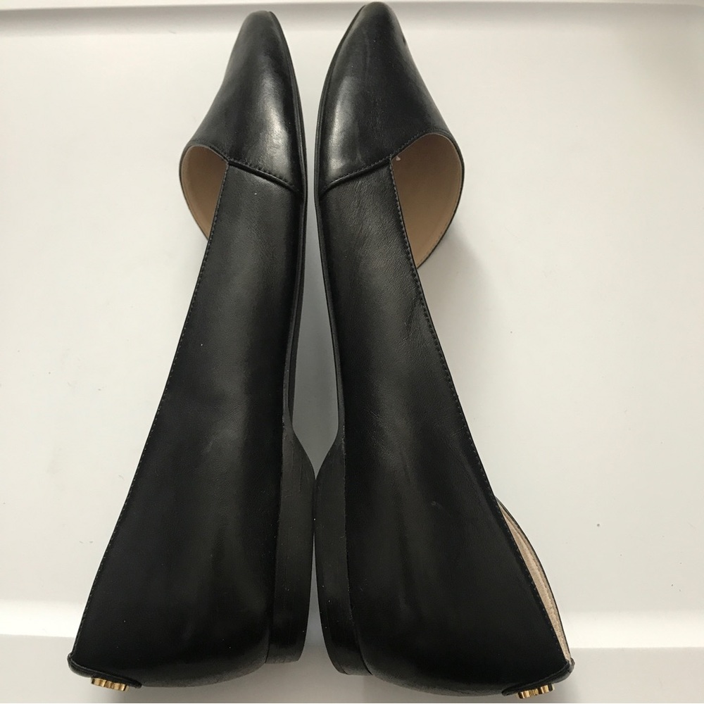Black Pointed-Toe D'Orsay Flats -  Women's Dress Shoes - Picture 6 of 8